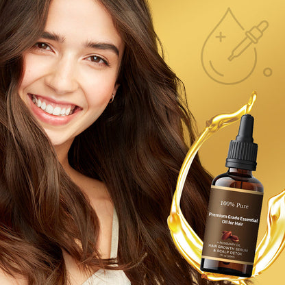 🌟Sluta använda alla schampon! Denna premium hårolja = hårinpackning + serum + hårväxtserum 💦72 timmars långvarig glans