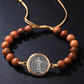 🛡️En väktares följeslagare✨Armband med naturliga träpärlor av Benedictus🎁Justerbart, lämpligt för både män och kvinnor