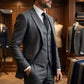 👔 60% RABATT NU! 🕴️ Herrkostym i slim fit, 3 delar – Skräddarsydd passform, premiumtyg och perfekt för formella tillfällen 🤵