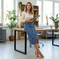 🔈🔈60 % RABATT NU👗Högmidjad denimkjol med knappar fram