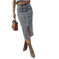 🔈🔈60 % RABATT NU👗Högmidjad denimkjol med knappar fram