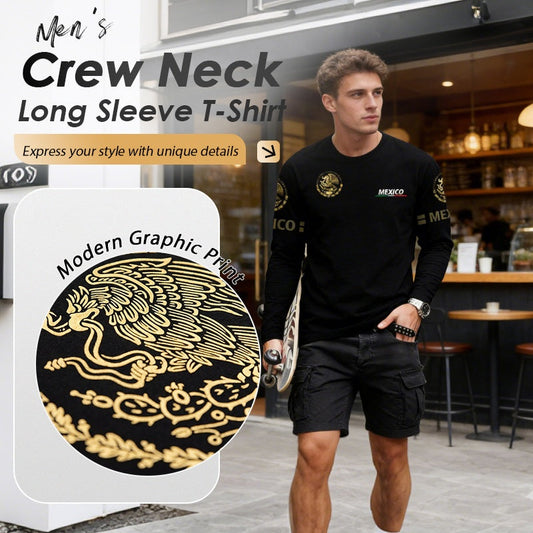 🔈🔈2026 NYHET - 60% RABATT🔥👔Herr T-shirt med rund hals och långärmad design