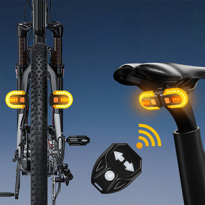 🚴 60% RABATT NU! 🔦 Trådlöst fjärrstyrt bakljus för cykel – Automatisk bromssensor, 30+ ljuslägen och USB-laddningsbar ⚡