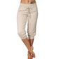 👖60% RABATT! 🔥Mjukisbyxor med dragsko och kort midja – Mjuk polyester, capri-längd och sidofickor (6 färger, S–3XL) 👖🌸