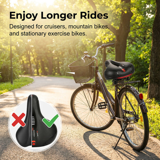 🔈🔈60% RABATT🚲Ergonomisk andningsbar cykelsadel med minnesskum🔥