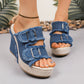 👡SOMMARREA 2026🔥Dam Casual Denim Platåsandaler med Slides