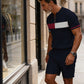 🔥60% RABATT🔥Herrset med skjorta och shorts med dragkedja