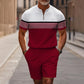 🔥60% RABATT🔥Herrset med skjorta och shorts med dragkedja