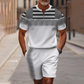 🔥60% RABATT🔥Herrset med skjorta och shorts med dragkedja