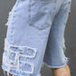🔥60% RABATT NU!🔥Herrshorts med slitna detaljer i denim