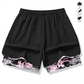 🏃‍60% PÅ 2-I-1-SPORTSHORTS! 🔥 Andningsbart tyg, kamouflagefoder och fickor för kvinnor🏃‍♀️✨