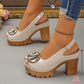 👡 60% RABATT! ✨ Elegant Peep-Toe Spänne Hälade Sandaler – Stilren Design, Bekväm Klack & Perfekt För Speciella Tillfällen 🌸