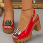 👡 60% RABATT! ✨ Elegant Peep-Toe Spänne Hälade Sandaler – Stilren Design, Bekväm Klack & Perfekt För Speciella Tillfällen 🌸
