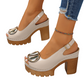 👡 60% RABATT! ✨ Elegant Peep-Toe Spänne Hälade Sandaler – Stilren Design, Bekväm Klack & Perfekt För Speciella Tillfällen 🌸