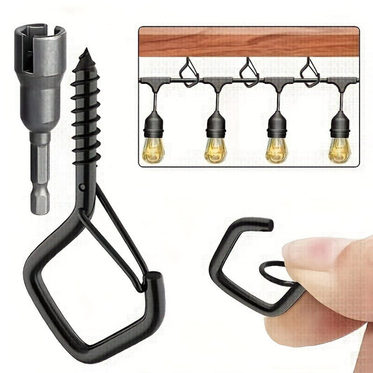 🛠️60% RABATT NU! 🔒 20st Fyrkantiga Snäppkrokar – Säkerhetslås, Mångsidig & Hållbar för Bonsai, Ljus & Dekoration ✨