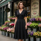 👗 2026 Rea — Över 39 400 Sålda!💐 Elegant V-ringad Klänning med Hög Midja och Puffärmar