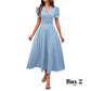 👗 2026 Rea — Över 39 400 Sålda!💐 Elegant V-ringad Klänning med Hög Midja och Puffärmar