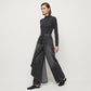 Asymmetriska omlottjeans 👖 Kombinera culottes och byxor, hög midja för att förlänga benen, vida och böljande, med diagonalt placerade knappar – förvandla dig omedelbart till en fashionista! ✨