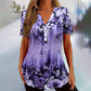 👚 60% RABATT! 🌸 Dam Elegant Blommönstrad Kortärmad Topp – Romantisk Design, Lätt Tyg & Perfekt För En Stilren Sommarlook ☀️