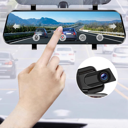 👁️10-tums backkamera & bilkamera med pekskärm – 1080P HD-nattvision, dubbla objektiv – perfekt för säker körning och parkering🚗📹
