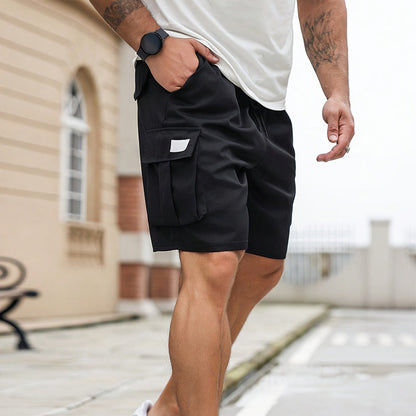 🩳 50% RABATT !!✨ Herr Casual Cargoshorts – Andningsbart Tyg, Justerbar Midja & Flera Fickor – Sommar Essential ☀️