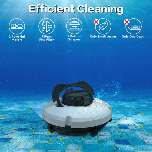 🤖50 % RABATT🌊 Poolrengöringsrobot | Sladdlös · Kraftfull sugkraft · Smart navigering · Start med ett tryck · Lätt att ta bort filterkorg
