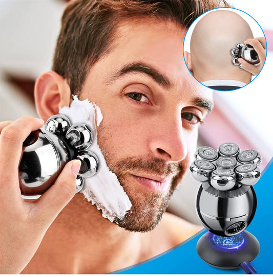 💪 7D-rakapparat med flytande huvud | 5-i-1-multifunktionell⚡ Trådlös laddning + LED-batteriindikator🚿 Kan användas både på torrt och vått hår · Tål vatten🪐 Perfekt att ta med på resan