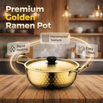 🔥SISTA DAGEN – 50 % RABATT 🍜 Högkvalitativ hamrad ramen-gryta | Rostfritt stål 🍳 Mångsidig och lämplig för många olika användningsområden