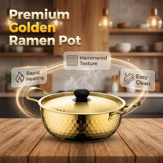 🔥SISTA DAGEN – 50 % RABATT 🍜 Högkvalitativ hamrad ramen-gryta | Rostfritt stål 🍳 Mångsidig och lämplig för många olika användningsområden