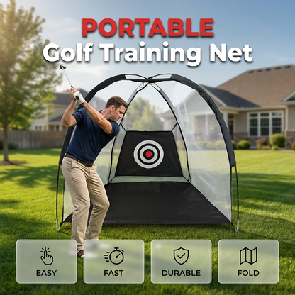 🏌️ Bärbart golfträningsnät | Slitstarkt nät med hög stötdämpning · Precis återkoppling vid träff i målet · Hopfällbart och lätt att förvara | Bakgård/trädgård/uppfart · Svingsträning inomhus och utomhus