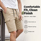🩳 50% RABATT NU! 🧵 Herr Klassiska Cargo Stretch Shorts – Hållbara, bekväma & med flera fickor – Perfekta för utomhus, resor eller avslappnade sommardagar 🌿✨