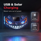 🔥 50 % RABATT! 😈 Solcellsdriven LED-varningslampa för bilar ”Teufelssauge” ✨ Vibrationssensor, USB- och solcellsladdning, universell för personbilar och lastbilar