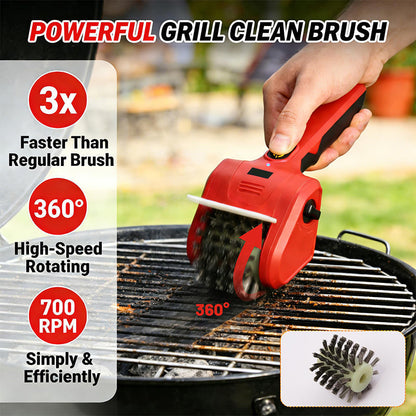 ⚡️ 50 % RABATT NU! 🧹 Rengöringsmedel för elgrillar med roterande stålborste – 700 RPM, sladdlös & utbytbara huvuden – perfekt för grillfester 🍖