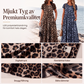 🐆 50% RABATT! 👗 Damernas leopardmönstrade maxiklänning med fickor, ledig långklänning med korta ärmar – Bekväm