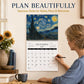 🎨 Konstkalender för 2027 – Blommönster inspirerade av Van Gogh för hemmet och kontoret