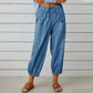 💓60% RABATT!💞 Dambyxor med vida raka ben – Andningsbar bomull och linne, smickrande passform och praktiska fickor 👖
